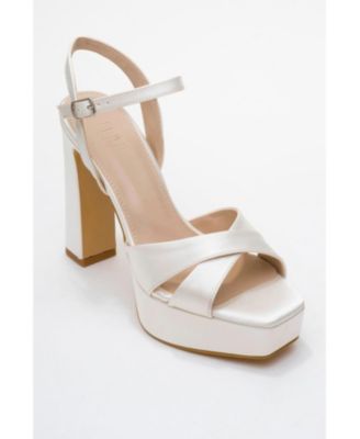  women's Yulia Cross-Strap Platform Heel Sandal