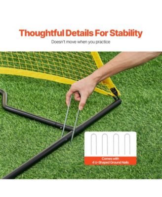 7 x 7 Ft Soccer Rebounder Net with Carry Bag