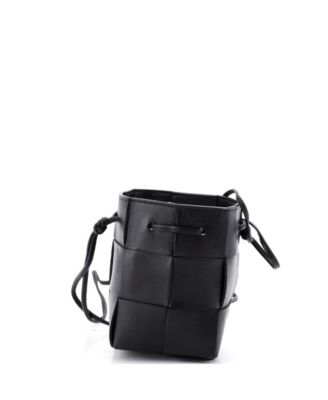Mini Cassette Bucket Bag Maxi Intrecciato Leather