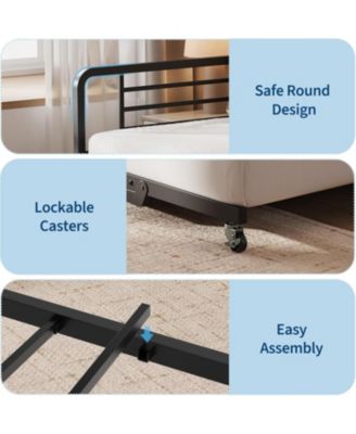 Daybed with Trundle, Storage Headboard with Charging Station & Storage Bags, Sofa Bed for Bedroom,Guest Room