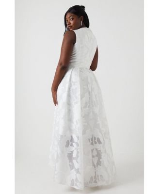 Women's Plunge Neck Maxi Wedding Dress