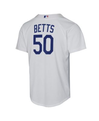 Big Boys and Girls Mookie Betts White Los Angeles Dodgers Home Replica Player Jersey