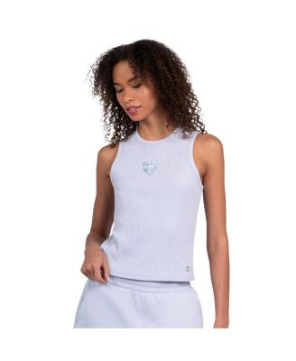 Women's Light Blue Chicago Bears Pastels Ribbed Tank Top