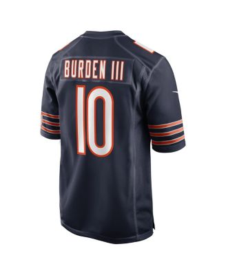 Men's Luther Burden III Navy Chicago Bears Team Game Jersey