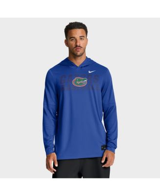 Men's Royal Florida Gators Dugout Dri-FIT Long Sleeve Hooded T-Shirt