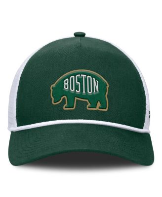 Men's Green/White Boston Bruins Bermuda A-Frame Adjustable Hat