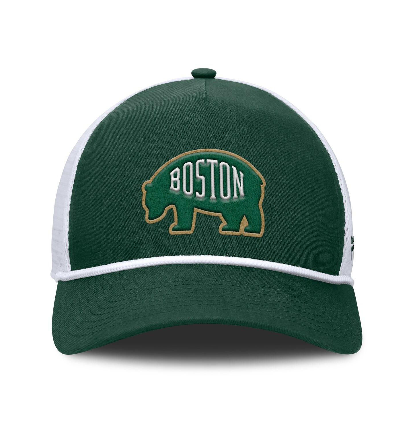Мужская кепка Fanatics Green/White Boston Bruins Bermuda A-Frame Adjustable Hat — фото 4