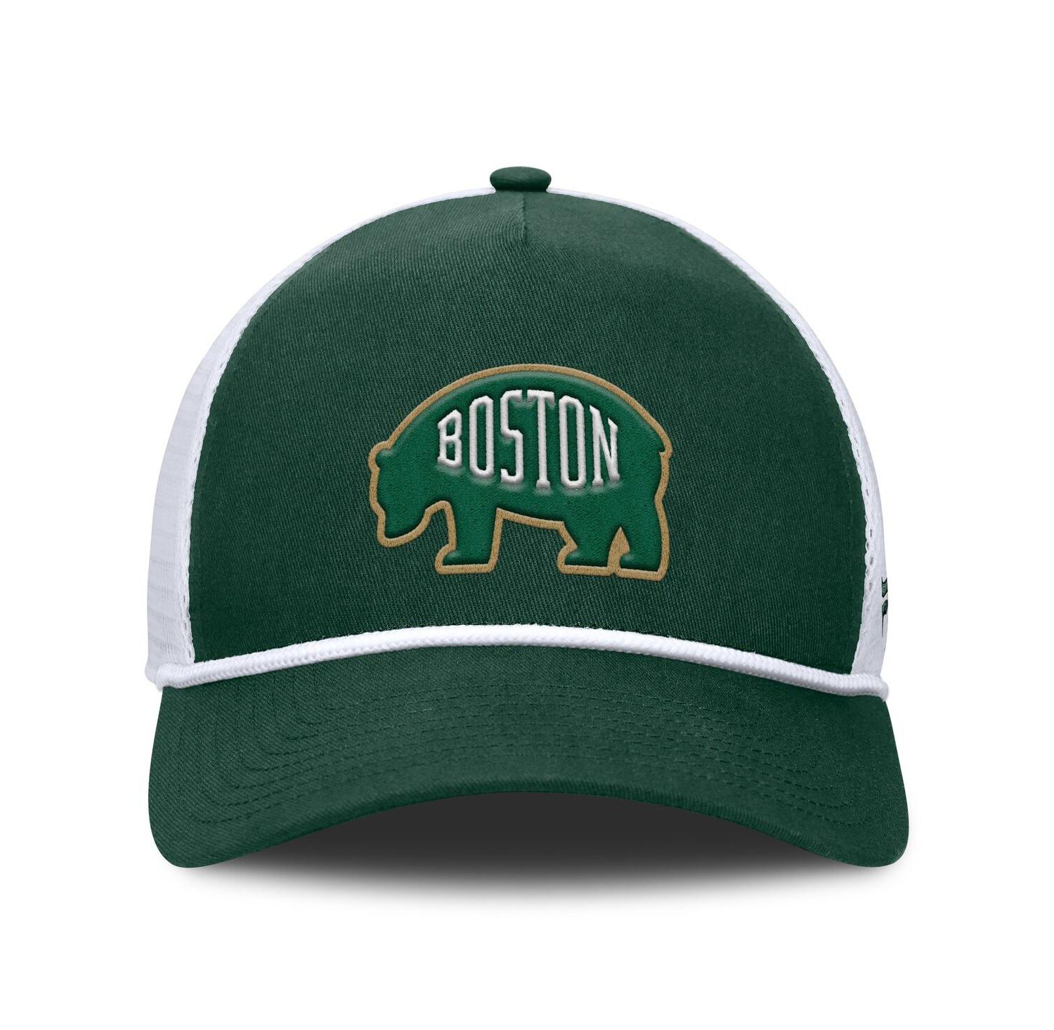 Men's Green/White Boston Bruins Bermuda A-Frame Adjustable Hat
