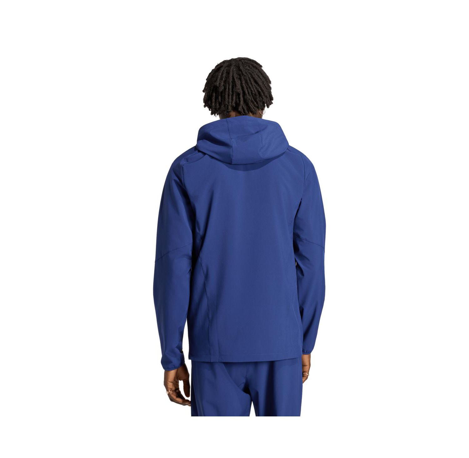 Men's Navy Seattle Sounders FC Tiro Travel Full-Zip Hooded Windbreaker Jacket