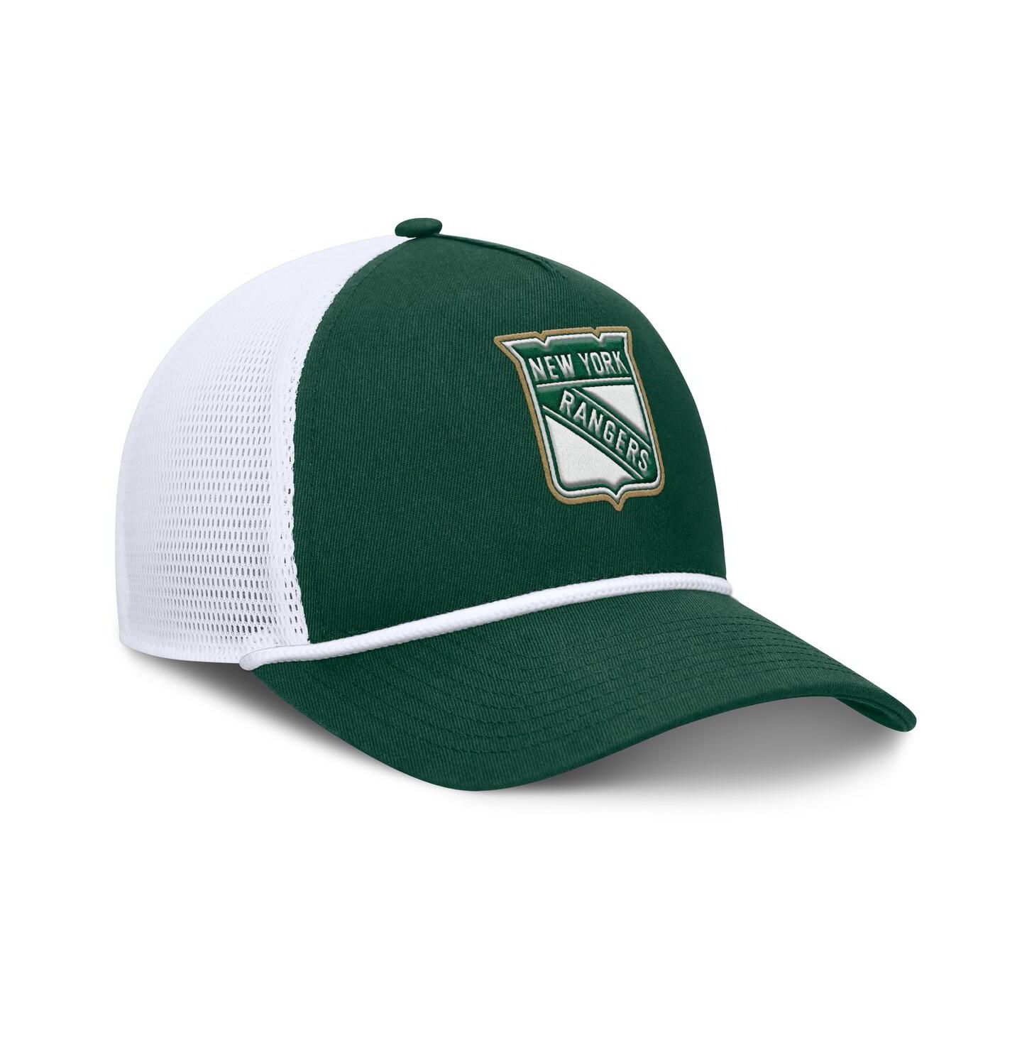 Мужская кепка Fanatics Green/White New York Rangers Bermuda A-Frame Adjustable Hat — фото 3