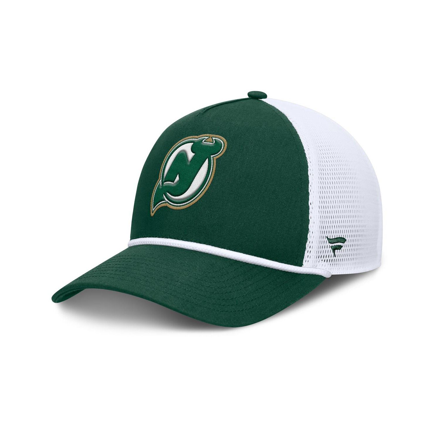 Men's Green/White New Jersey Devils Bermuda A-Frame Adjustable Hat
