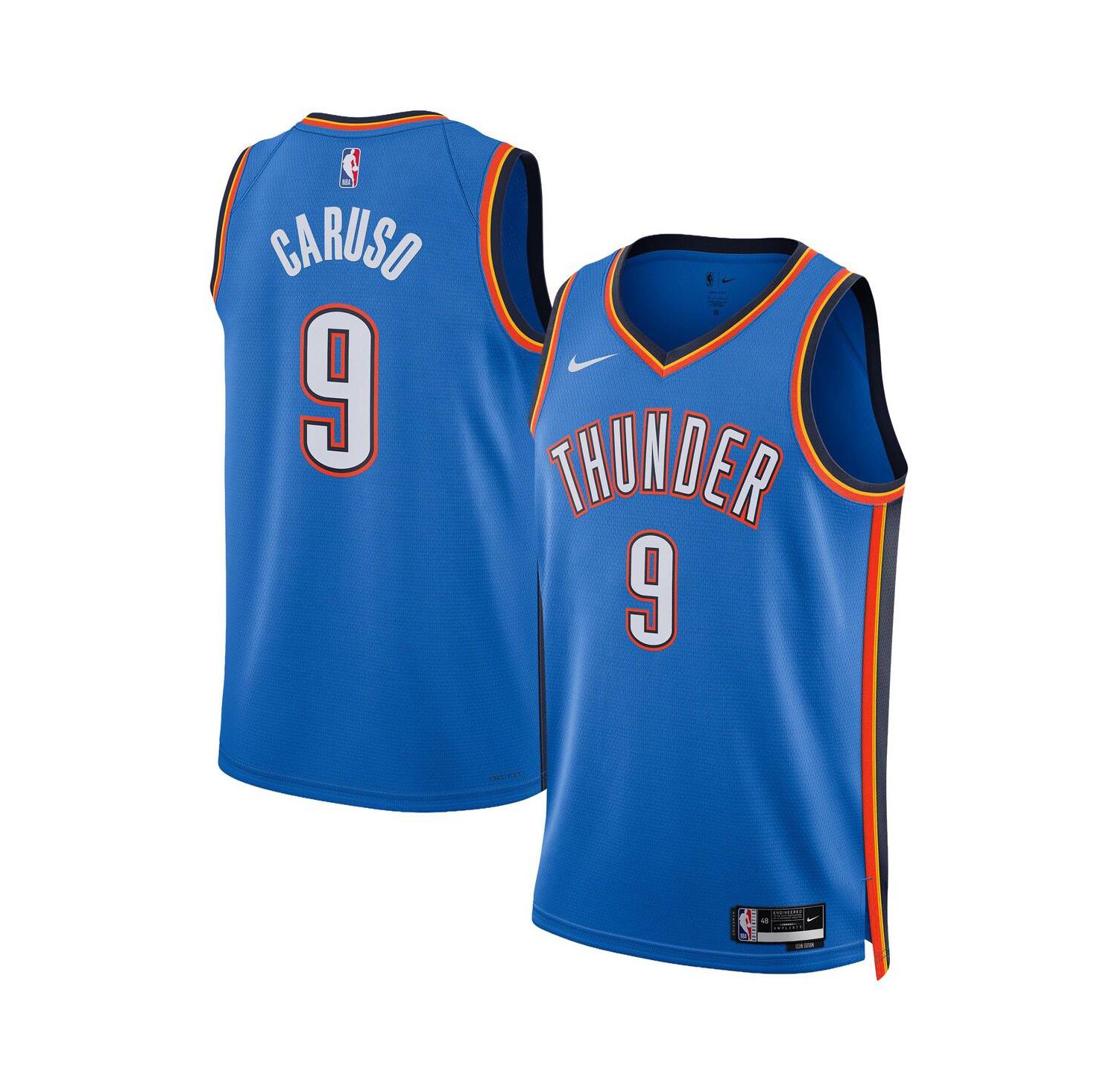 Men's and Women's Alex Caruso Blue Oklahoma City Thunder Swingman Jersey