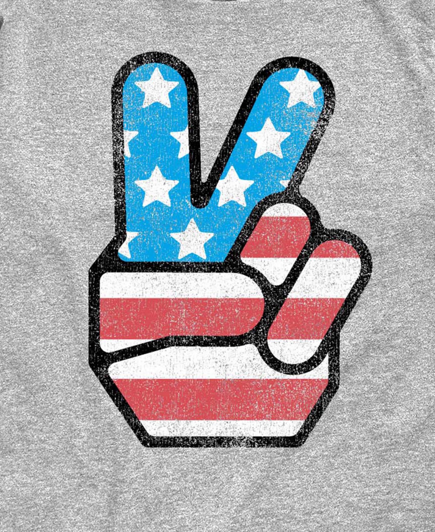 Футболка Hybrid USA Flag Peace Short-Sleeve Graphic для мальчиков-малышей, цвет: Меланжевый — фото 3