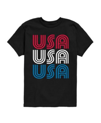 Boys' 8-20 Retro USA Stacked Short -Sleeve Graphic T-Shirt