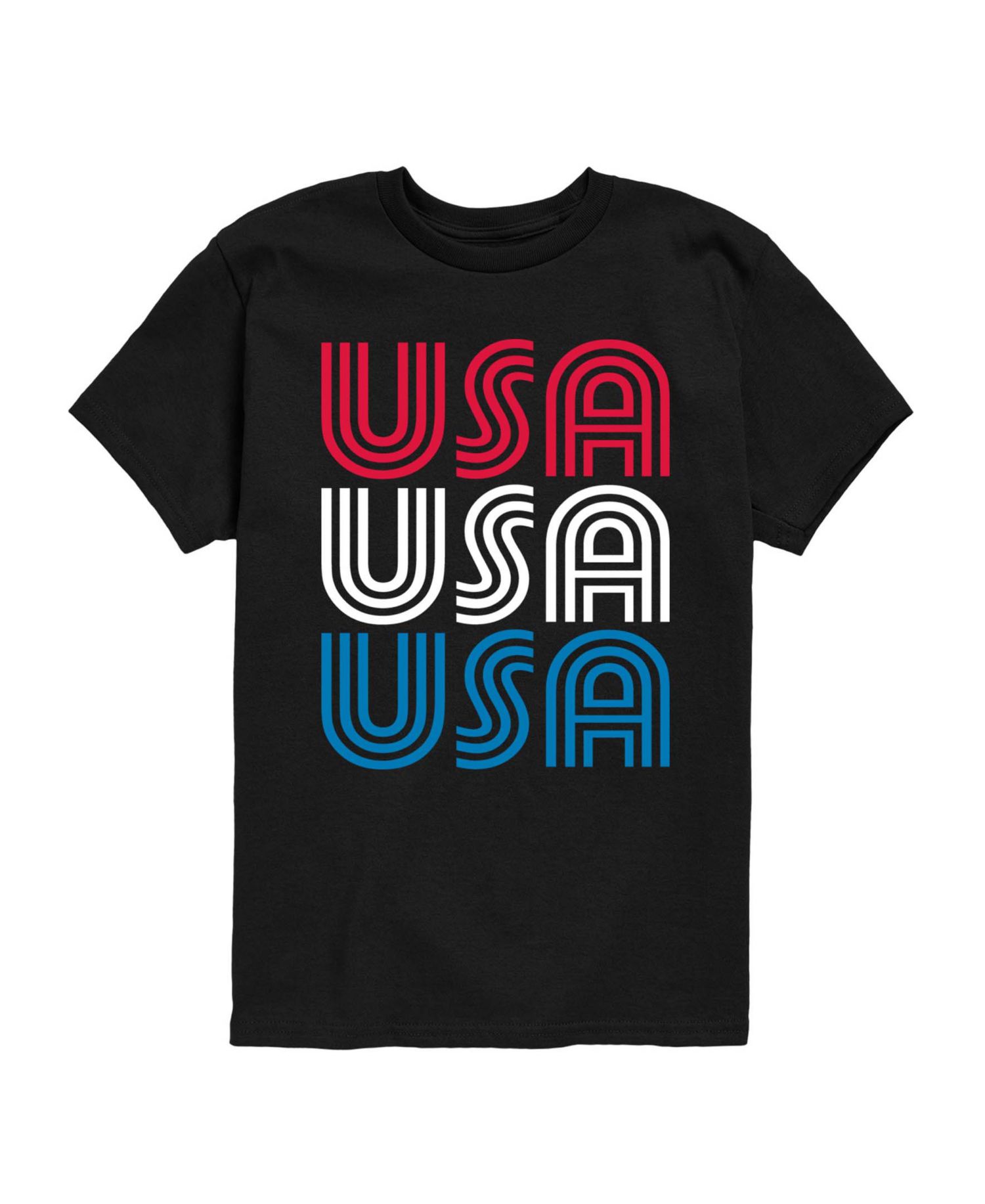 Boys' 8-20 Retro USA Stacked Short -Sleeve Graphic T-Shirt