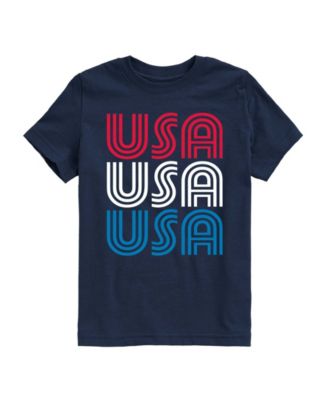 Boys' 8-20 Retro USA Stacked Short -Sleeve Graphic T-Shirt