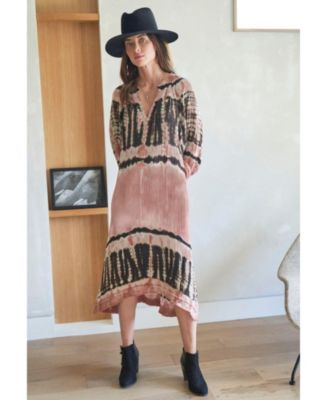 Women's Ocean+Main Tie Dye Gauze Dress with Pockets