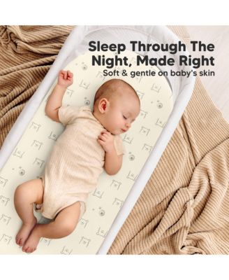 2-Pack Isla Waterproof Bassinet Sheets for Boy, Girl, Baby Fitted Bassinet Mattress Protector Cover