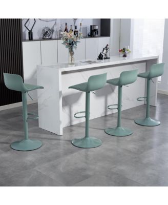 Bar Stools Set of 2 – Modern PU Leather Counter Height Barstools with Back