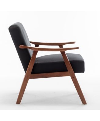Modern Accent Chair, Living Room Chair with Solid Wood Frame, Lounge Wingback Chair
