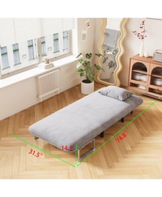 Tri-Fold Sofa Bed with Adjustable Backrest