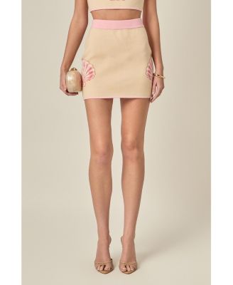 Women's Sea Shell knit Mini Skirt
