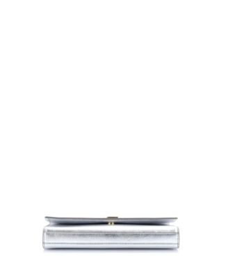 Long Classic Monogram Clutch Metallic Calfskin