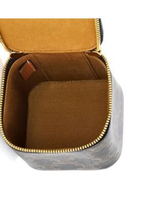 Mini Top Handle Square Vanity Case Triomphe Coated Canvas