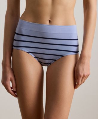 Women's Seamless Striped High-Rise Briefs 4L0094