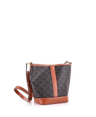 Small Bucket Bag Triomphe Coated Canvas