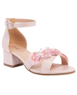 Girl's 1-13 Block Heel Sandals