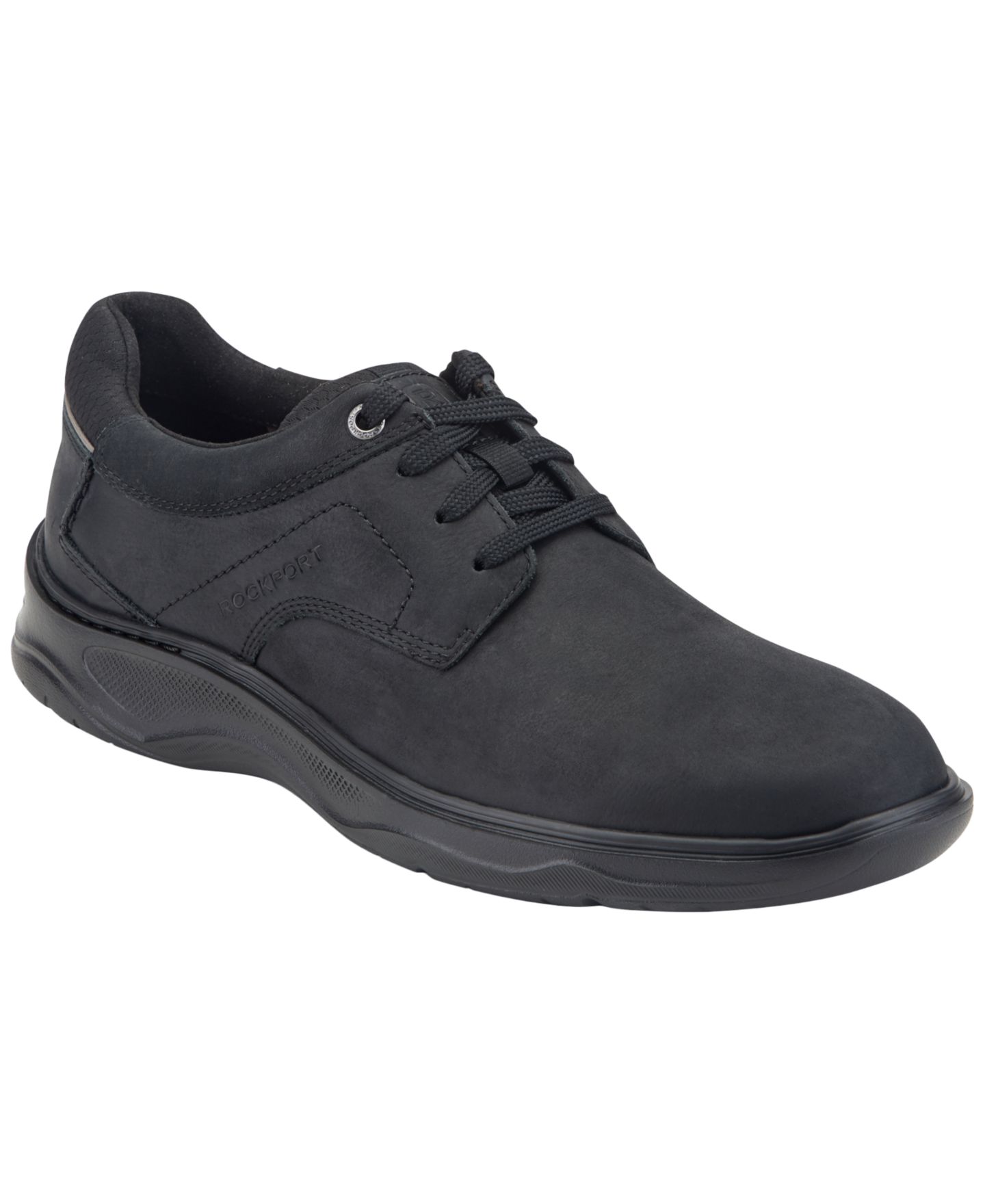 Мужские туфли Rockport Colden Casual Lace-Up, цвет: Чёрный кожаный — фото 1