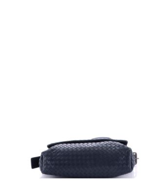Medium Square Flap Messenger Bag Intrecciato Nappa