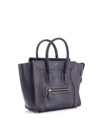 Micro Luggage Bag Smooth Leather