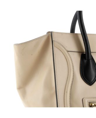 Mini Bicolor Luggage Bag Leather