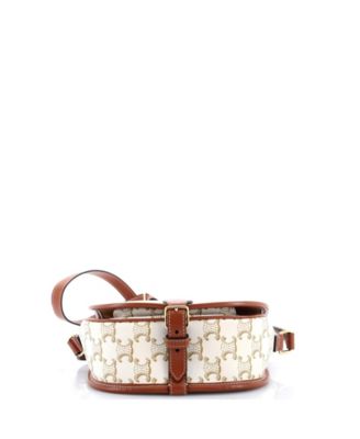 Medium Folco Bag Triomphe Coated Canvas