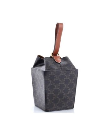 Strap Box Top Handle Bag Triomphe Coated Canvas