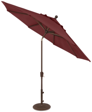 Outdoor Bronze 9' Push Button Tilt Umbrella
