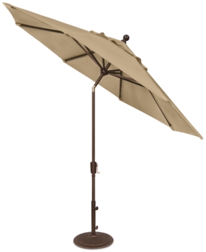 Outdoor Bronze 9' Push Button Tilt Umbrella