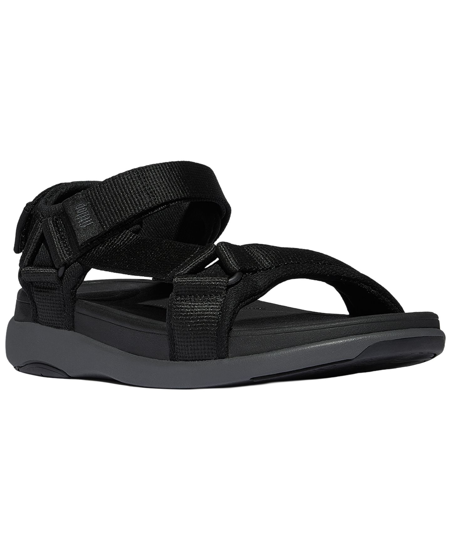 Мужские сандалии FitFlop Adjustable Webbing Back-Strap, цвет: Чёрный — фото 1