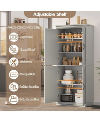 Pantry Cabinet, Freestanding Kitchen Pantry Storage Cabinet,70 in Cupboard, Tall Storage Cabinet with Doors and Adjustable Shelves