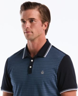 Men's Ditsy Short-Sleeve Cotton Polo Shirt