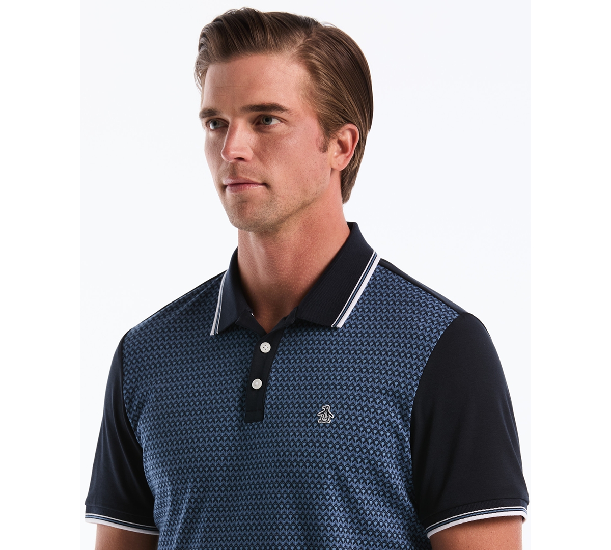 Original Penguin Men's Ditsy Short-Sleeve Cotton Polo Shirt