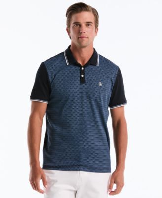 Men's Ditsy Short-Sleeve Cotton Polo Shirt