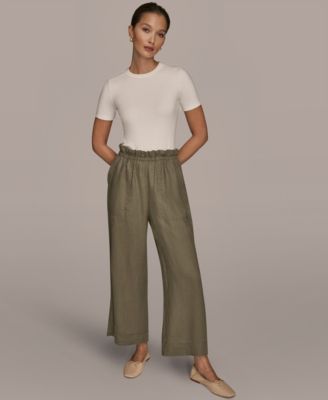 Women's High-Rise Relaxed Linen Pants
