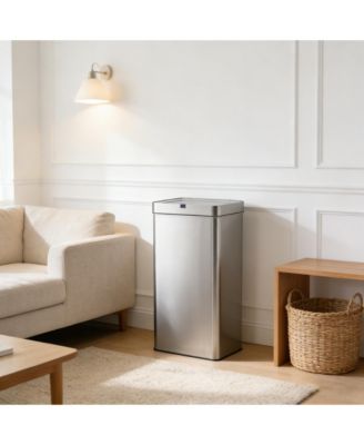 18 Gallon Stainless Steel Rectangular Motion Sensor Trash Can for Kitchen