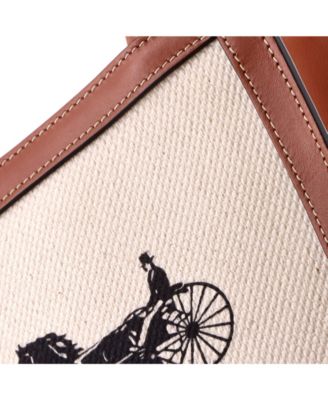 Mini Sulky Vertical Cabas Tote Canvas with Leather