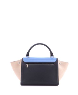 Small Trapeze Bag Leather with Patent