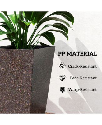 28" Tall Planters, Set of 3 Tape Outdoor Planters,