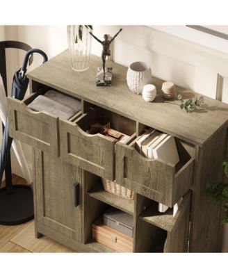 Storage Cabinets, Wooden Floor Cabinet, with Drawers and Shelves Storage Cabinets, Accent